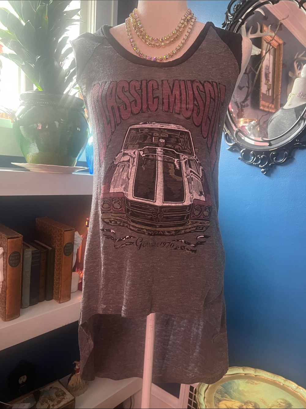 Classic Muscle Car Graphic Tee Dress